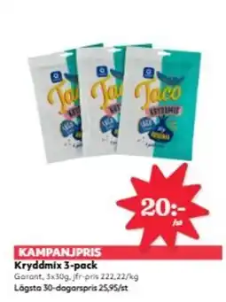 Hemköp Garant Kryddmix 3-pack erbjuda