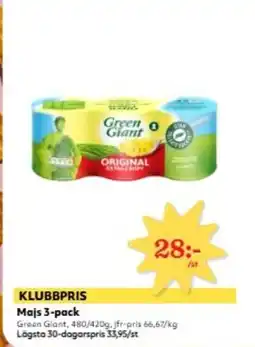 Hemköp Green Giant Majs 3-pack erbjuda