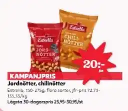 Hemköp Estrella Jordnötter, chilinötter erbjuda