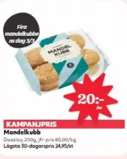 Hemköp Dazzley Mandelkubb erbjuda