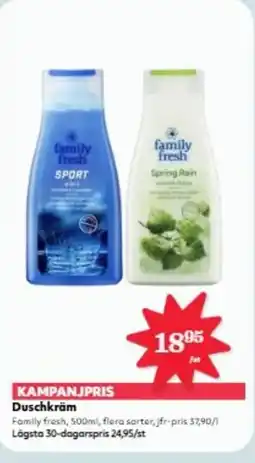 Hemköp Family fresh Duschkräm erbjuda