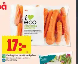 ICA Kvantum ICA Ekologiska morötter i påse erbjuda