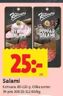 ICA Kvantum Kotivara Salami erbjuda
