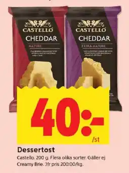 ICA Kvantum CASTELLO Dessertost erbjuda