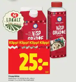 ICA Kvantum Skånemejerier Vispgrädde erbjuda