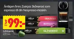 ICA Kvantum Zoégas Kaffekapslar erbjuda