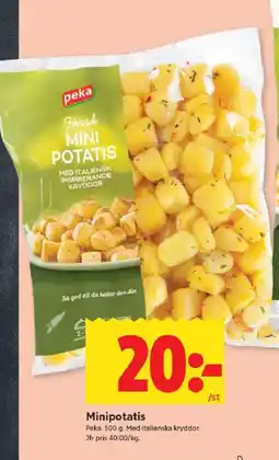 ICA Kvantum Peka Minipotatis erbjuda