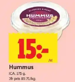 ICA Kvantum ICA Hummus erbjuda