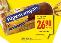 Willys PÅGEN Pågenlimpan erbjuda