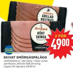 Willys JAKOBSDALS Skivat smörgåspålägg erbjuda