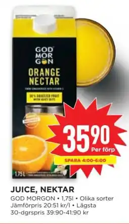 Willys GOD MORGON Juice, nektar erbjuda