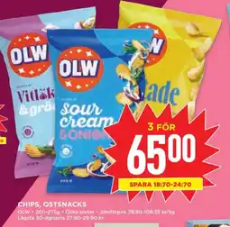 Willys OLW Chips, ostsnacks erbjuda