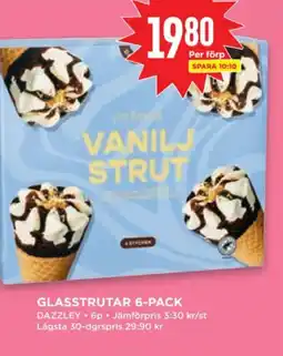 Willys DAZZLEY Glasstrutar 6-pack erbjuda