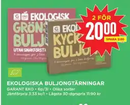 Willys GARANT Ekologiska buljongtärningar erbjuda