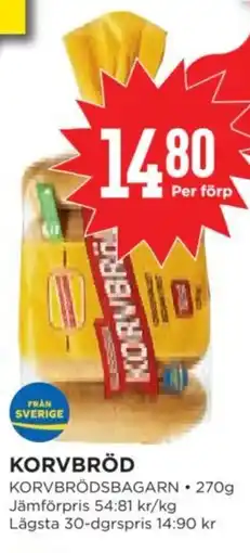 Willys Korvbrödsbagarn Korvbröd erbjuda
