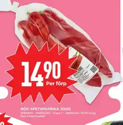 Willys Röd spetspaprika erbjuda