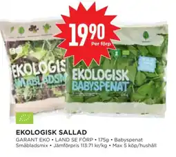 Willys GARANT Ekologisk sallad erbjuda