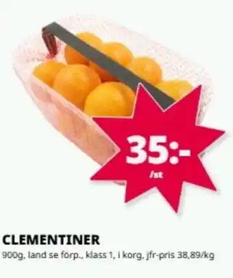 Tempo Clementiner erbjuda
