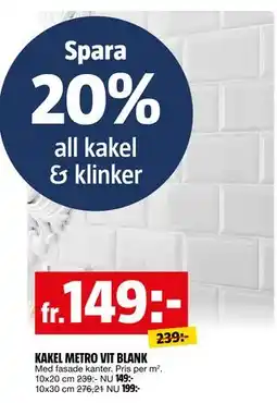 Bauhaus Spara 20% all kakel & klinker erbjuda