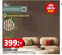 Bauhaus AKUSTIKPANEL VALNÖT erbjuda