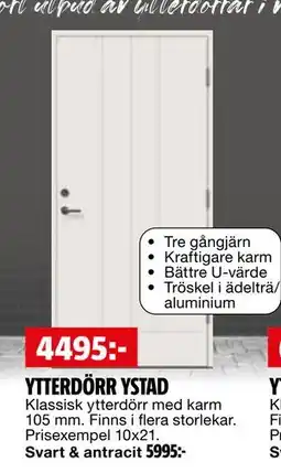 Bauhaus YTTERDÖRR YSTAD erbjuda