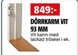 Bauhaus DÖRRKARM VIT 93 MM erbjuda