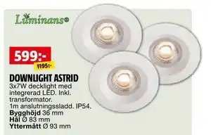 Bauhaus DOWNLIGHT ASTRID erbjuda