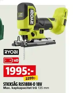 Bauhaus STICKSÅG RJS18BX-0 18V erbjuda