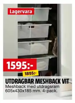 Bauhaus UTDRAGBAR MESHBACK VIT erbjuda