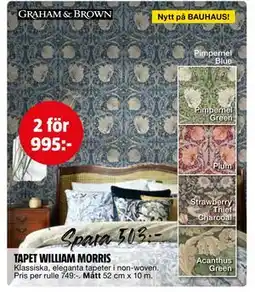Bauhaus TAPET WILLIAM MORRIS erbjuda