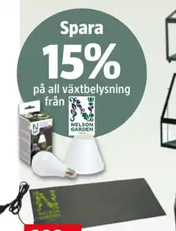 Bauhaus Spara 15% på all växtbelysning från NELSON GARDEN erbjuda