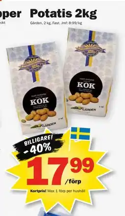 Pekås Potatis 2kg, Medlemspris erbjuda