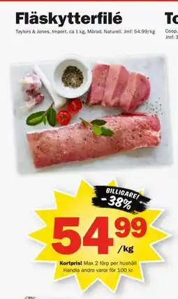 Pekås Fläskytterfilé, Medlemspris erbjuda