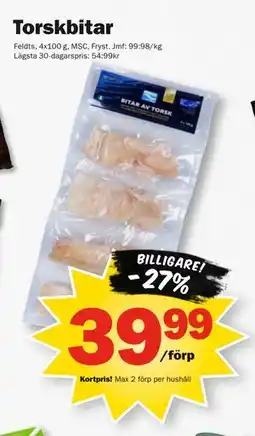 Pekås Torskbitar, Medlemspris erbjuda