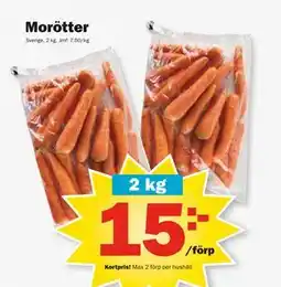 Pekås Morötter, Medlemspris erbjuda