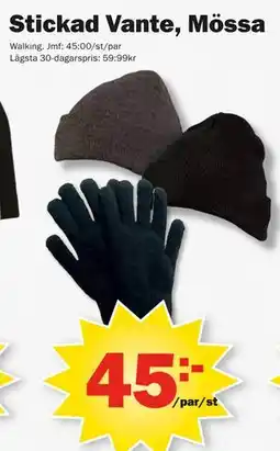 Pekås Stickad Vante, Mössa erbjuda