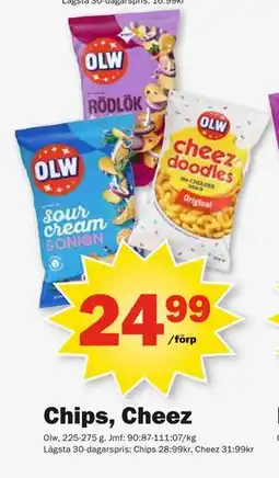 Pekås Chips, Cheez erbjuda