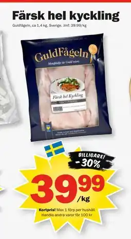 Pekås Färsk hel kyckling, Medlemspris erbjuda