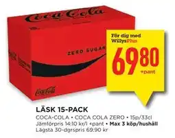 Willys LÄSK 15-PACK, Medlemspris erbjuda