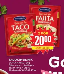 Willys TACOKRYDDMIX erbjuda