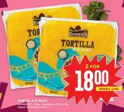 Willys TORTILLA 8-PACK erbjuda