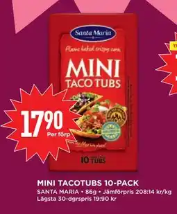 Willys MINI TACOTUBS 10-PACK erbjuda