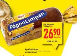 Willys PÅGENLIMPAN, Medlemspris erbjuda