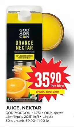 Willys JUICE, NEKTAR erbjuda