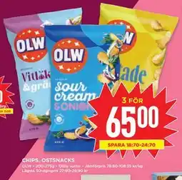 Willys CHIPS, OSTSNACKS erbjuda