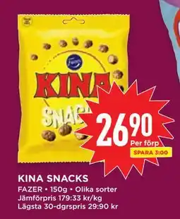 Willys KINA SNACKS erbjuda