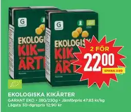 Willys EKOLOGISKA KIKÄRTER erbjuda