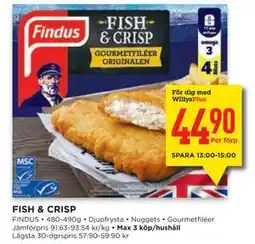 Willys FISH & CRISP, Medlemspris erbjuda