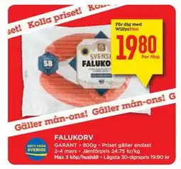 Willys Hemma FALUKORV, Medlemspris erbjuda