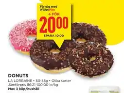 Willys Hemma DONUTS, Medlemspris erbjuda
